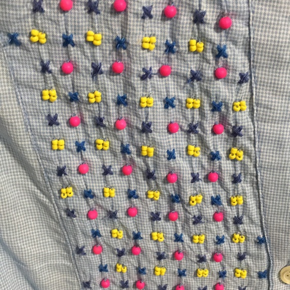 Talbots blue sleeveless blouse - Picture 3 of 5